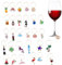 Colgante de copa de vino, 30 unidades, vasos de bebida, marcador de cristal, marcadores de bebidas, marcador de cristal, con bolsa de almacenamiento, marcador de cristal, decoración de fiestas, vino,