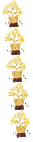Alipis 5 Piezas Adorno De Vaca Lechera Árbol De La Prosperidad Adorno del Árbol De La Suerte De Escritorio Decoración Hogareña Decoración China Decoración De Mesa Árbol Bonsai El Plastico