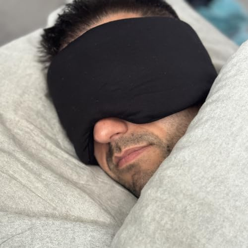 Ayus Wellness Schlafmaske aus Bio-Baumwolle - Vegan, lichtblockierend, atmungsaktiv, ideal zur Verbesserung der Schlafqualität