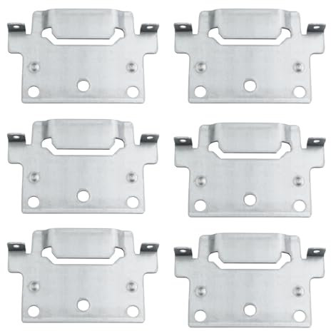 Halterung Mittelbalken passend als Ersatzteil für IKEA 116791 SKORVA Montageplatte HEMNES BRIMNES MALM Bett Camper befestigen Bettbeschlag (6 Stück)