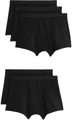 Marks & Spencer 5Er-Pack Cool & Fresh™ Shorties Aus Baumwolle Mit Stretchanteil Herren Schwarz XL