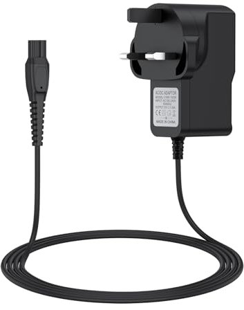 Demark 15V Chager for Philips Shaver HQ8505 Power Cable Charger Cord UK for Series 9000,7000,5000,3000 Beard Trimmer S3233,S3333,S1332,BT5502,BT9810,MG7790 MG7750 Electric Razor Aquatouch Power (1)
