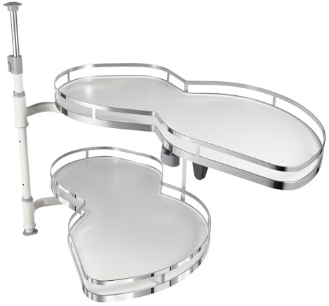 Blind Corner Cabinet Pull out Organizer, Kitchen Cabinet Blind Corner Pullout Organizer, 2 Tiers Swing Tray, for 33.86-inch/860mm Cabinet, Right Handed Open