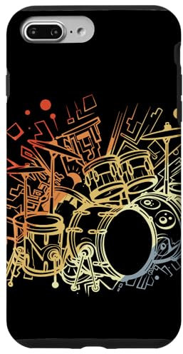 Trap Set Vintage Look Batería Carcasa para iPhone 7 Plus/8 Plus