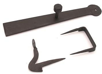 Cereta de abeja de hierro negro forjado a mano resistente estilo antiguo Suffolk Pestillo de repuesto para puertas de madera