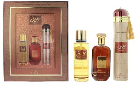 Ard Al Zaafaran Mousuf 3 Piece Gift Set: Eau de Parfum 100ml - Perfume Mist 250m