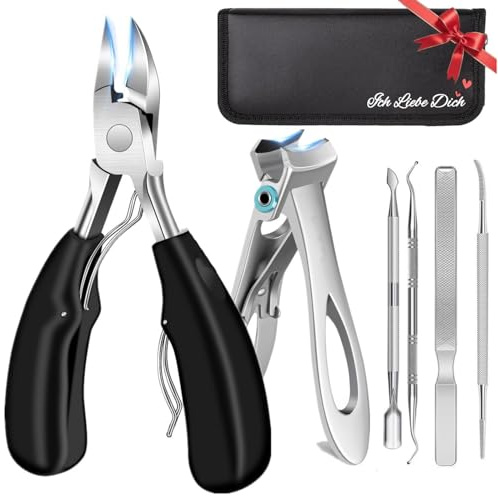 Valentinstagsgeschenk für ihn Männer Ehemann - Profi Fußpflege Pediküre set Ich liebe dich Geschenke, Fussnagelschere Nagelpflegeset Scharf Nagelknipser für Dicken & Eingewachsenen Harten Fußnägel