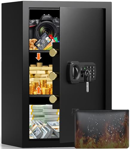 21.65H Safe Box for Home | 3.8 cu ft Anti-Theft Safe with A4 Fireproof Bag