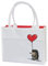 Rannenberg und Friends Igel mit Herz Tasche, Wei, 35 cm x 28 cm x 12 cm, Unisex-Kinder