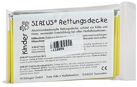 Sirius Kind.Rettungsdecke 120x160 cm Gold/Silber 1 St