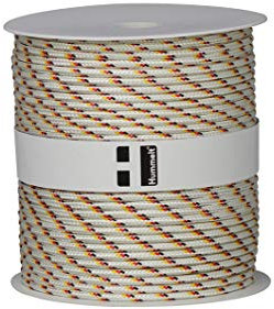 Hummelt Rope Schot Seil Polyesterseil 4mm 100m weiß/schwarz/rot/gelb auf Rolle