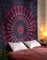RAJRANG BRINGING RAJASTHAN TO YOU Baumwolle Mandala Rosa Bohemian Tapisserie 228 x 213 cm Hippie Pfau Wandbehang für Wohnzimmer Schlafzimmer dekorativ
