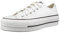 Converse Damen Chuck Taylor All Star Platform Clean Leather Sneakers, White Black White, 40 EU