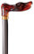 Gehstock Gehhilfe Fischer-Stock mit Bernsteingriff bronze Handseite links