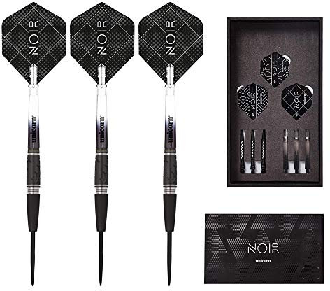 Unicorn Noir-Jelle Klaasen 97 Percent Dartpfeile mit Wolfram, Stahlspitze, Schwarz, 20 g