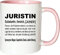 Mister Merchandise Becher Tasse Juristin Definition Kaffee Kaffeetasse liebevoll Bedruckt Geschenk Gag Job Beruf Arbeit Witzig Spruch Weiß-Rosa