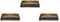 Lycce Wandliege Flame Holz geflammt 3er Set