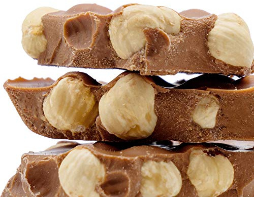 KERNschmelze by KERNenergie Schokoladen-Tafeln - Bruchschokolade belgische Vollmilchschokolade mit ganzen Haselnüssen - Schokolade, Schokostücke frisch geröstete Nüsse, 350g