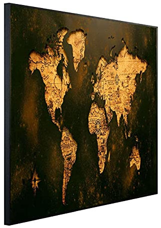 Ecowelle Infrarotheizung mit Bild | 350 Watt | 60x60 cm | Infrarot Heizung| | Made in Germany| i 187 Weltkarte