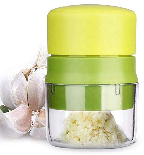 minzhenamz Knoblauchmühle, Knoblauchpresse Spülmaschinenfest Garlic Presser,Für Erdnuss Nussbaum Spülmaschinenfest Küchenhelfer,Knoblauchschneider Schneider Praktisches Küchenwerkzeug