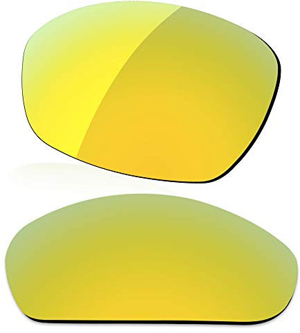 LenzReborn Verres polarisés de rechange pour lunettes de soleil Oakley Straight Jacket 2007, Or jaune – Miroir polarisé, Taille unique