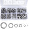 QIMEI-SHOP Arandelas de Bloqueo Dentadas Arandelas de Seguridad de Velocidad Rápida de Acero Inoxidable M3 M4 M5 M6 M8 M10 M12 Surtido Kit 270 Piezas