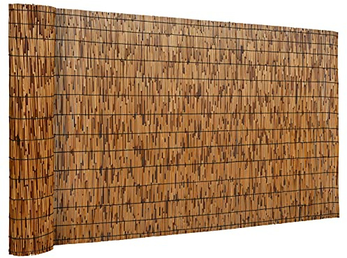 DearHouse Natürlicher Schilfrohrzaun, umweltfreundlicher Schilfrohrzaun, 1 m hoch x 4,1 m lang, Schilfrohrschutz für Garten, Privatsphäre