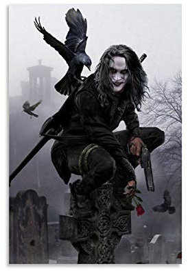 BGTS Brandon Lee The Crow Poster dekorative Malerei Leinwand Wandkunst Wohnzimmer Poster Schlafzimmer Malerei 16x24inch(40x60cm)