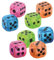 EDUPLAY 130296 transparenter Würfel 2,7 cm mit Mini-Würfel innen, mit einem Wurf 2 Ergebnisse, Mehrfarbig, 12-teilig (1 Set)