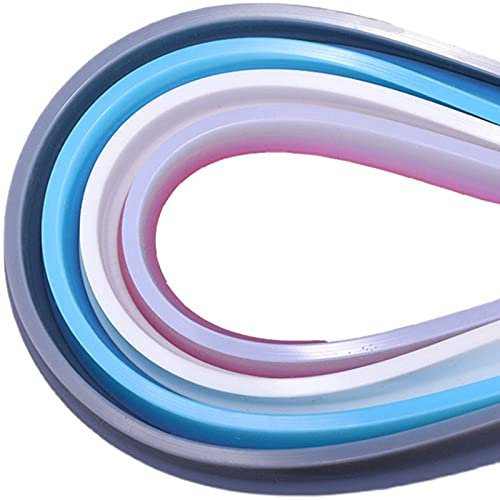 DFANCE Barrera de Ducha y Sistema de retención de Agua,Barrera de Agua de Silicona,Tira de Retención de Impermeable Autoadhesiva,Adecuado para Cocina y Baño,Gris,50cm/19in