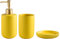 Bathroom Accessory Sets, Luxury Ceramic Bathroom Accessory Set, Soap/Lotion Dispenser, Toothbrush Cup, Soap Dish for Home Hotel Bathroom Countertop (Yellow 3-piece set)