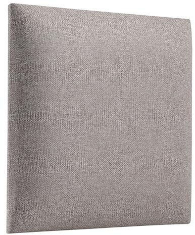 softwalls Wandkissen Webstoff mit 50mm Polsterung - Bett Kopfteil Wandpolster - Wandverkleidung - Wandpaneele | 30 x 30 Beige