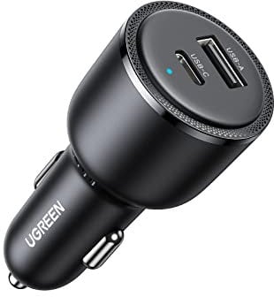 UGREEN 63W Allume Cigare USB C 45W PPS 30W PD QC 3.0 Chargeur Voiture USB C Rapide Compatible avec iPhone 16 Plus Pro Max 15 14 Galaxy S24 Ultra Plus S23 S22 A15 A05s MacBook iPad Pro Air Mini