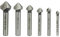 NORTOOLS Countersinks Bit Set 6PCS HSS 3 Fluted 90 Degree DIN335C Chamfering Countersinking Bits for Stainless Steel Cast Iron Aluminium Copper 6.3-20.5 mm