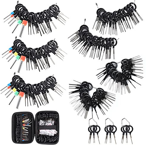 Kikerike Terminal Removal Tool Kit 139 Pcs Depinning Tool Electrical Connector Pin Removal Tool Kit Pin Extractor Tool Set Wire Terminal Release Tool for Automotive Car Household Devices