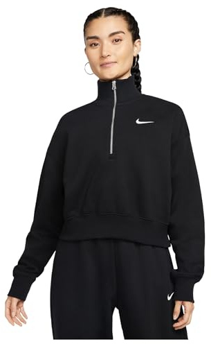 Nike Damen W NSW Phnx FLC Qz Crop Sweatshirt (1er Pack)