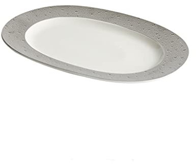 Plato de cena Platos llanos grandes y modernos Plato for servir Plato for servir Platos fríos Plato de pescado grande ovalado de 14 pulgadas de gran tamaño Vajilla de hotel de cerámica for el hogar Va