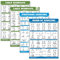 4 Pack - Cable Machine Workout Posters Volume 1 & 2 + Stretching Exercises + Warm Up Exercises (LAMINATED, 18 x 24)