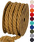 Halbach Seidenbänder recycelte Baumwollkordel, Breite: 10 mm/Länge 4 Meter, Nachhaltiges Baumwollgarn für Makramee, Naturkordel zum Basteln, Farbe: braun