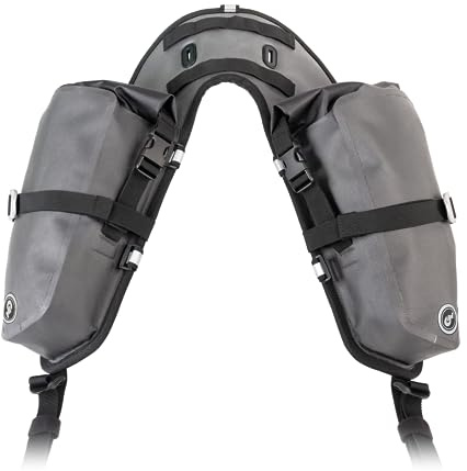 Giant Loop Mojavi Satteltasche, Wasserabweisende, minimalistische Motorrad-Aufbewahrungstasche, ideal für EIN- oder zweitägige Fahrten, passend für jedes Dirt Bike, Enduro, Abenteuer und mehr (Grau
