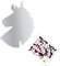 DOITOOL Wandtattoo Aufkleber 1 Set Einhorn-Spiegelaufkleber Spiegelaufkleber Spiegelaufkleber Einhorn- 3D-Aufkleber Raumdekoration Wandspiegel Dekorativer Dekoraufkleber Karikatur