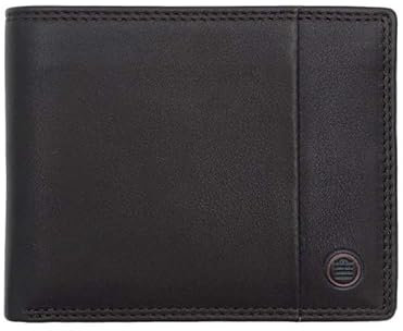 Serge Blanco - Portefeuille en Cuir Homme Vancouver - Chocolat - 12,3 x 9,6 x 1 cm - Marron