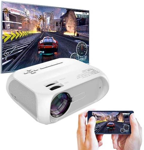 HDWR picturePRO MR200, Full HD, Multimedia-Projektor mit Miracast, Tragbar, Hoher Kontrast, Mehrere Anschlussmöglichkeiten, Bildschirmfreigabe, Integrierter Lautsprecher