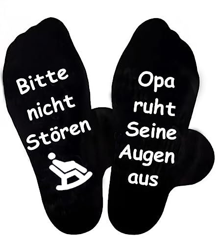 Zemolo Vatertagsgeschenk für Opa,Lustige Socken Geschenke für Männer Herren Bitte Nicht Stören Ich Würde Lieber Socken Vatertag Geburtstag Bester Geschenk für Papa Opa Freund Bruder Jungs 43-46
