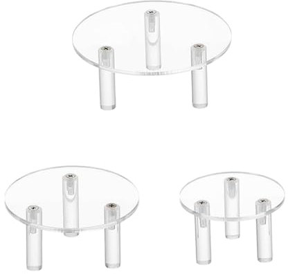 3 X Acryl Display Riser, Präsentationsständer, Einzelhandelsvitrine, Transparenter Produktständer