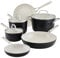 KitchenAid Hard Anodized Ceramic 9-Piece Nonstick Cookware Set – Includes Fry Pans, Saucepan, Stockpot, Durable, Even Heating, Oven Safe to 500°F, Matte Black