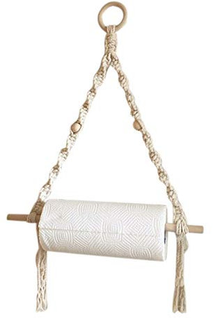 Karriter Nordischer Holzstab zum Aufhängen an der Wand, zum Tragen im Schlafzimmer, Wohnzimmer, Verzierung zum Flechten von Hand