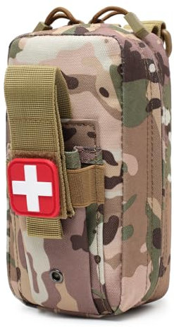 ifak molle Tasche leer erste Hilfe Pouch Taktische Bag Tactical Militär Gürteltasche for Outdoor Camping Survival Reise Wandern und Abenteuer (Tarnung)