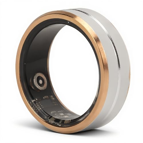 Diyeeni Intelligente Ringe für Männer und Frauen, Fitness-Tracker, Wasserdichter Gesundheits-Tracker-Ring für Blutsauerstoff, Druck, Schrittzähler, Herzfrequenz und (19 mm/0,75 Zoll)