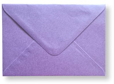 Cards & Crafts Luxus Metallic C6 Briefumschläge - 16,2x11,4 cm - 110g - 162x114mm (lila, 100)